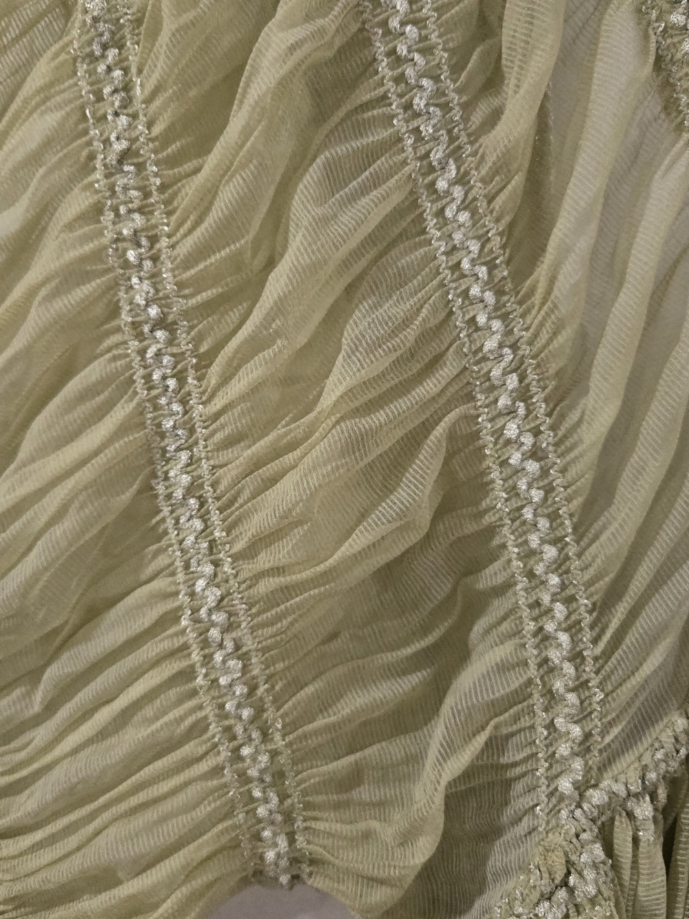 Flowy Sage Green Pleated Maxi Dress - Picture 2 of 12